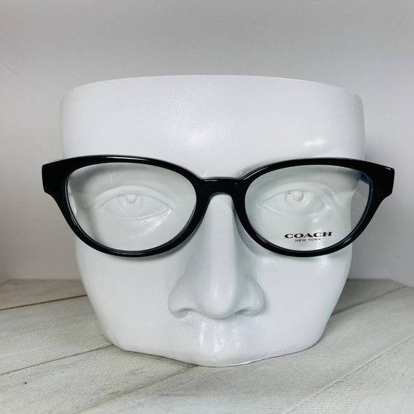 Coach Oval Black Blue And Silver Eyeglasses Glasses Frames NWOT - Picture 11 of 12